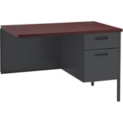 HON Metro Classic Right Return, Charcoal/Mahogany