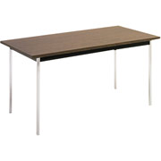 HON Non-Folding Utility Table, 20" x 60", Medium Oak/Putty
