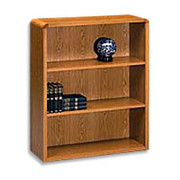 HON Radius Edge 5-Shelf Bookcase, Medium Oak