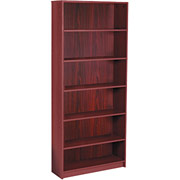 HON Radius Edge Laminate 83"H, 7-Shelf Bookcase, Mahogany