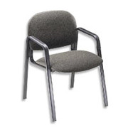 HON Solutions Seating Guest Chair with Arms, Olefin Upholstery, Dark Gray
