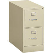 HON Vertical File, 22" 2-Drawer, Letter Size, Putty