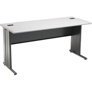 HON66000 Series 60" Computer Desk, 24" D, Light Gray/Charcoal