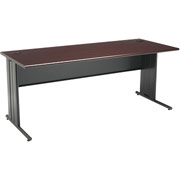 HON66000 Series 72" Computer Desk, Mahogany/Charcoal