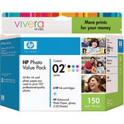 HP 02 (Q7964AN) 150-Sheet Photo Value Pack