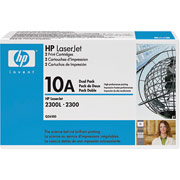 HP 10A (Q2610D) Toner Cartridges, 2/Pack