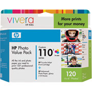HP 110 (Q8700AN) 120-Sheet Photo Value Pack