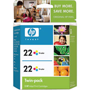 HP 22 (CC580FN) Tricolor Ink Cartridges, 2/Pack