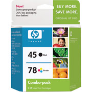 HP 45/78 (C8788BN) Black/Tricolor Ink Cartridges, 2/Pack