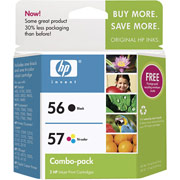 HP 56/57 (C9321BN) Black/Tricolor Ink Cartridges, 2/Pack