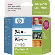 HP 94/95 (C9354BN) Black/Tricolor Ink Cartridges, 2/Pack