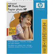 HP Advanced Photo Paper, 5" x 7", Glossy, 60/Pack