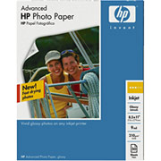 HP Advanced Photo Paper, 8" x 11", Glossy, 50/Pack