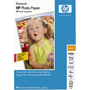 HP Premium Photo Paper, 4" x 6", Borderless, Glossy, 100/Pack