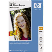 HP Premium Photo Paper, 4" x 6", Glossy, 100 Sheets