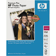 HP Premium Plus Photo Paper, 8 1/2" x 11", Soft Gloss, 50/Pack