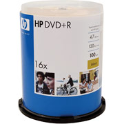 Hewlett-Packard 100/Pack 4.7GB DVD+R, Spindle