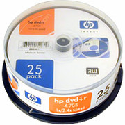 Hewlett-Packard 25/Pack 4.7GB DVD+R, Spindle