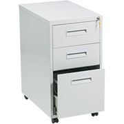 Hon 1600 Mobile File Cabinet, 3 Drawer, Light Gray, 28"H x 15"W x 20"D