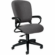 Hon 4700 Series Mobius Ergonomic Mid-Back Swivel Task Seating in Black Acrylic/Polyester Fabric