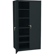 Hon Industrial-Grade, 6 Shelf  Assembled Storage Cabinets, 72"H x 36"W x 24"D, Black