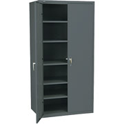 Hon Industrial-Grade, 6 Shelf  Assembled Storage Cabinets, 72"H x 36"W x 24"D, Charcoal