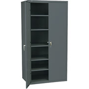 Hon Industrial-Grade, 6 Shelf Assembled Storage Cabinets, 72"H x 36"W x 24"D, Charcoal