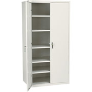 Hon Industrial-Grade, 6 Shelf Assembled Storage Cabinets, 72"H x 36"W x 24"D, Putty