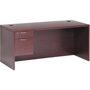 Hon Valido 66" Left Single Pedestal Desk, Mahogany