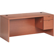 Hon Valido 66" Right Single Pedesdal Desk, Bourbon Cherry