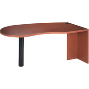 Hon Valido Right Peninsula Desk, Bourbon Cherry