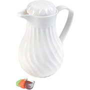 Hormel Poly Lined White Swirl Design Carafe, 40-oz. Carafe