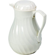 Hormel Poly Lined White Swirl Design Carafe, 64-oz. Carafe