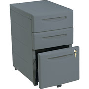 Iceberg Aspira Monochromatic Front Mobile Underdesk Pedestal Files, Two Box Drawers/One File Drawer