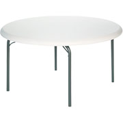 Iceberg Indestruc-Tables Too 1200 Series 60" Round Folding Table, Platinum