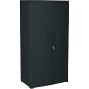 Iceberg Resinite Storage Cabinet, Black, 72"H x 36"W x 22"D