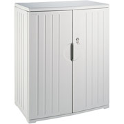 Iceberg Resinite Storage Cabinet, Platinum, 46"H x 36"W x 22"D