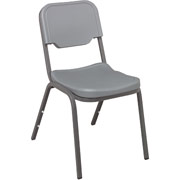 Iceberg Rough "N" Ready Stack Chairs,  4/Pack, Charcoal