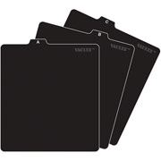 Ideastream A-Z CD File Folder Guide Tabs, Black