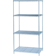 Industrial Wire Shelving, Gray, 72"H x 36"W x 24"D