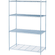 Industrial Wire Shelving, Gray, 72"H x 48"W x 24"D