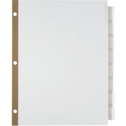 Insertable Big Tab Dividers with White Paper, Clear, 8-Tab