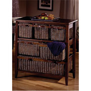 Integra 6-Drawer Chest, Pine Rattan Series, Espresso