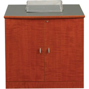 Intelligent Designs Living Dimensions Collection Storage Cabinet, Satin Cherry Finish