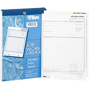 Job Work Order Pads, 5-1/2" x 8-1/8", 2 Part