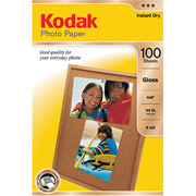 Kodak Photo Paper, 4" x 6", Gloss, 100/Pack