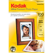 Kodak Ultra Premium Photo Paper, 4" x 6", Semi-Gloss, 100/Pack