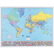 Laminated World Wall Map
