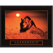 "Leadership - Lion" Framed Motivational Print