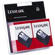 Lexmark 32 (18C0533) Black Ink Cartridges, 2/Pack